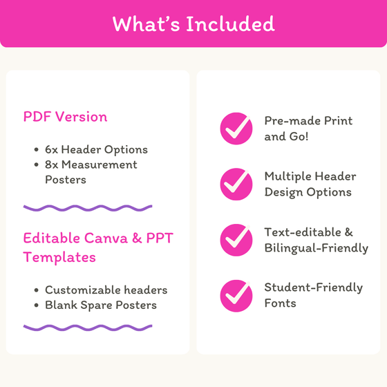 Measurement Posters - Bright Theme - Miss Jacobs Little Learners