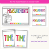 Measurement Posters - Bright Theme - Miss Jacobs Little Learners