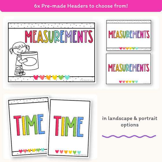 Measurement Posters - Bright Theme - Miss Jacobs Little Learners
