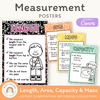 Measurement Posters - Cutesy Composition Notebook Math Decor - Miss Jacobs Little Learners