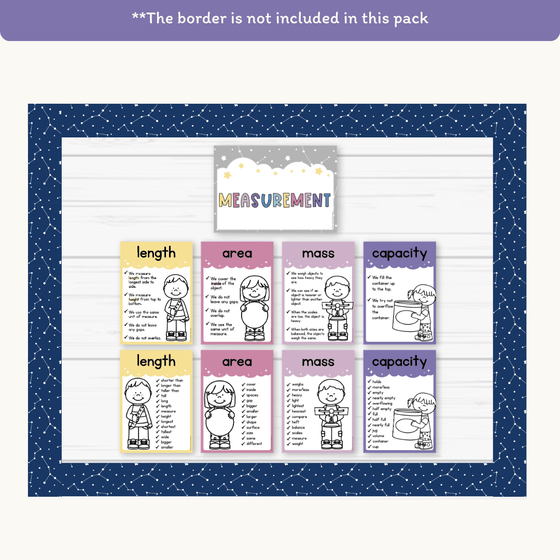 Measurement Posters - Dreamy Space Theme Classroom Decor - Miss Jacobs Little Learners
