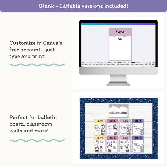 Measurement Posters - Dreamy Space Theme Classroom Decor - Miss Jacobs Little Learners