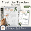 Meet the Teacher Templates - Boho Plants Classroom Decor - Miss Jacobs Little Learners