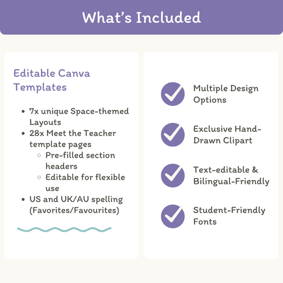 Meet the Teacher Templates - Dreamy Space Classroom Decor - Miss Jacobs Little Learners