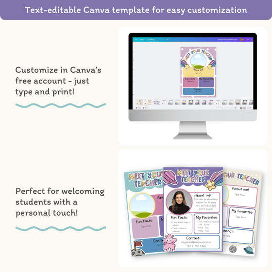 Meet the Teacher Templates - Dreamy Space Classroom Decor - Miss Jacobs Little Learners