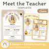Meet The Teacher Templates - Happy Hive Classroom Decor - Miss Jacobs Little Learners