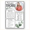 Meet the Teacher Templates - Modern Botanical Decor - Miss Jacobs Little Learners