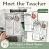 Meet the Teacher Templates - Modern Botanical Decor - Miss Jacobs Little Learners