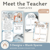 Meet the Teacher Templates - Modern Ocean Classroom Decor - Miss Jacobs Little Learners