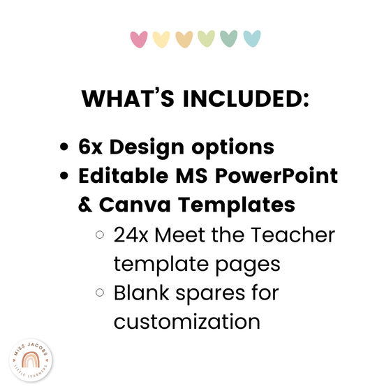 Meet the Teacher Templates - Spotty Pastel Decor - Miss Jacobs Little Learners