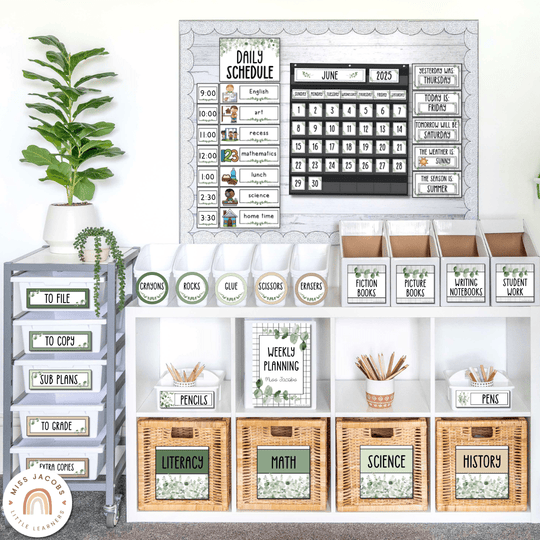 Modern Botanical Classroom Decor Bundle