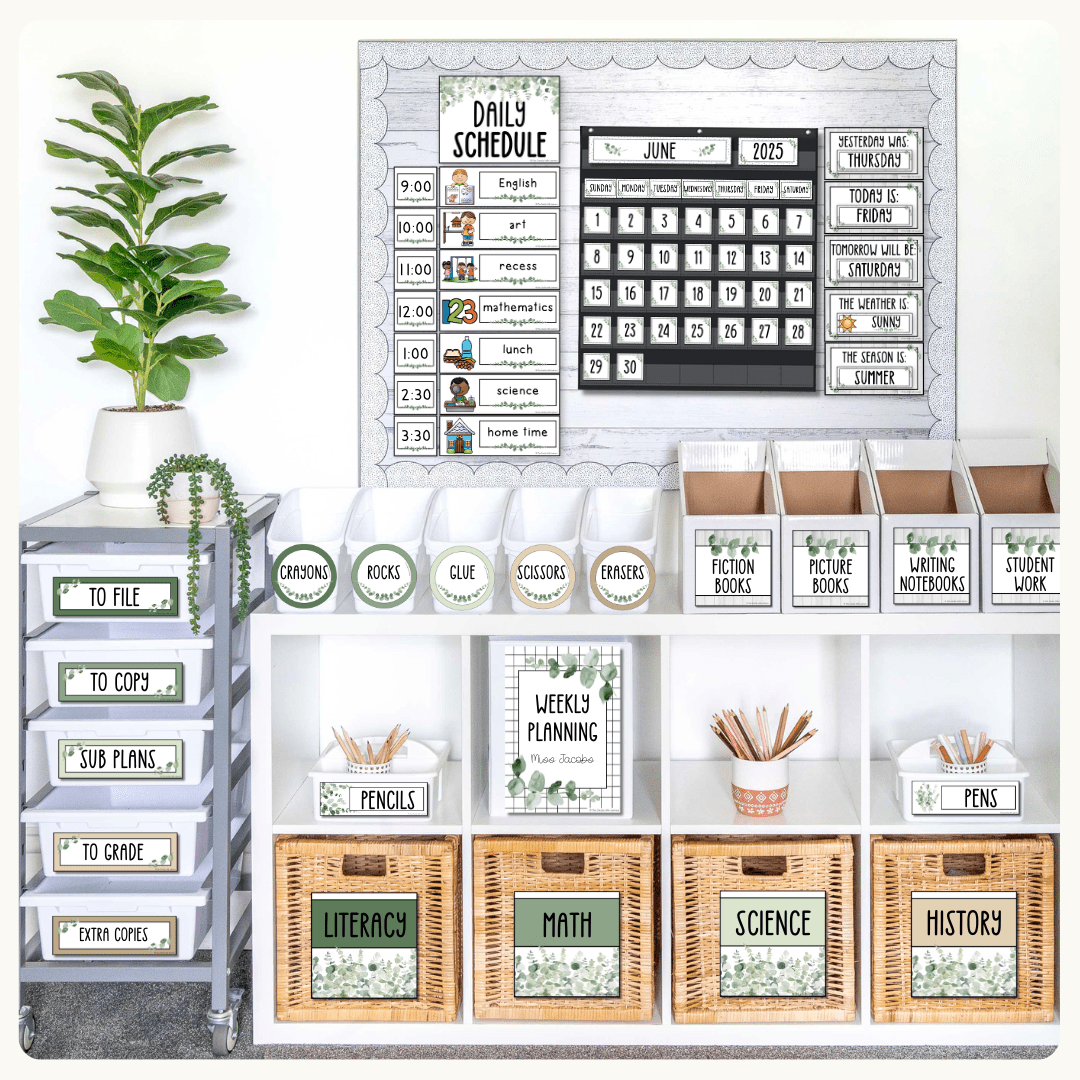 Modern Botanical Classroom Decor - Farmhouse Theme - Miss Jacobs – Miss ...