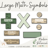 Modern Botanical Large Math Symbols - Miss Jacobs Little Learners