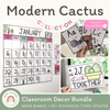 Modern Cactus Classroom Decor Bundle - Miss Jacobs Little Learners