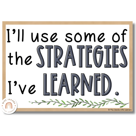 Modern Growth Mindset Display | Boho Plants Calm Classroom Decor | Editable Boho Vintage Retro Decor - Miss Jacobs Little Learners