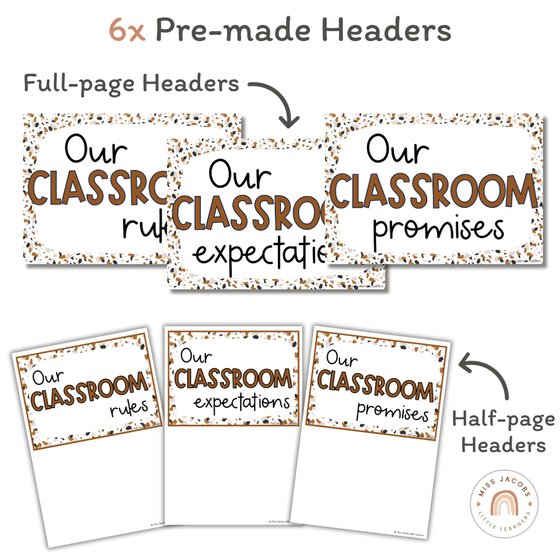 Modern Jungle Classroom Rules Posters - Miss Jacobs Little Learners