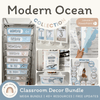 Modern Ocean Classroom Decor Bundle - Miss Jacobs Little Learners