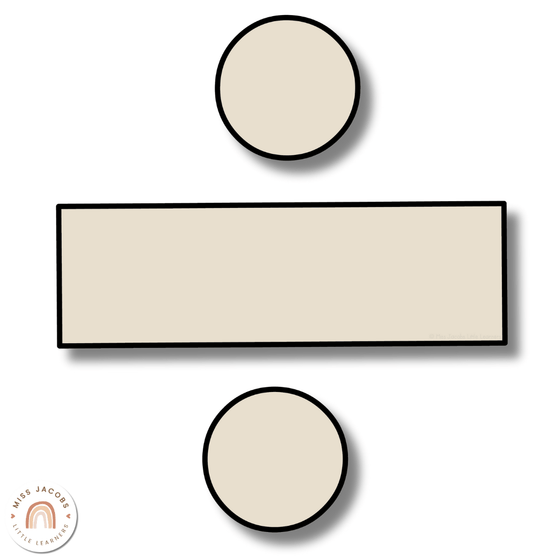 Large Math Symbols - Modern Ocean Classroom Decor