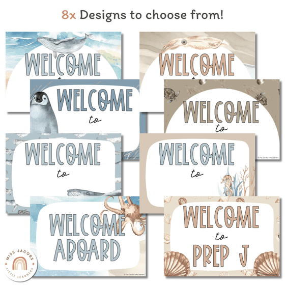 Modern Ocean Welcome Posters - Miss Jacobs Little Learners