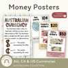 Money Posters - Australiana Theme Classroom Decor - Miss Jacobs Little Learners