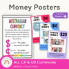 Money Posters - Bright Theme Classroom Decor - Miss Jacobs Little Learners