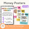 Money Posters - Cutesy Theme Classroom Decor - Miss Jacobs Little Learners