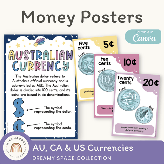 Money Posters - Dreamy Space Theme Classroom Decor