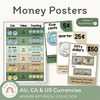 Money Posters - Modern Botanical Theme Classroom Decor - Miss Jacobs Little Learners