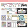 Morning Meeting Slide Template: Google, Canva, PPT - Pastel Composition Notebook - Miss Jacobs Little Learners