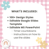 Morning Meeting Slides | Google Slides with Timers | Daisy Gingham Pastels Classroom Decor | Editable - Miss Jacobs Little Learners