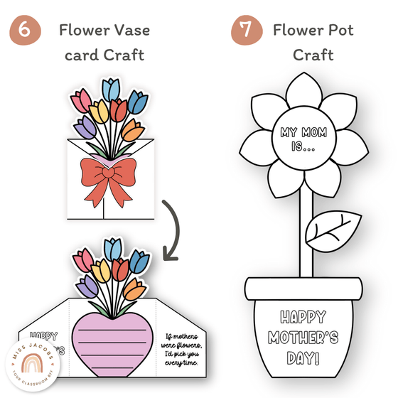 Mother's Day Craft Pack - Gifts, Cards, Activity Bundle - Miss Jacobs Little Learners