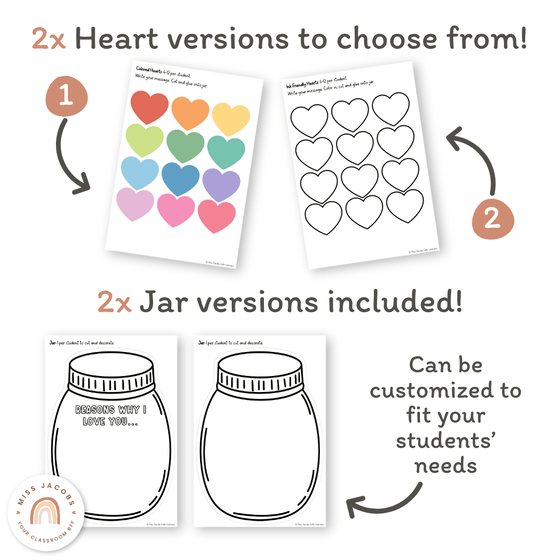 Mother’s Day Jar of Hearts Craft - Miss Jacobs Little Learners