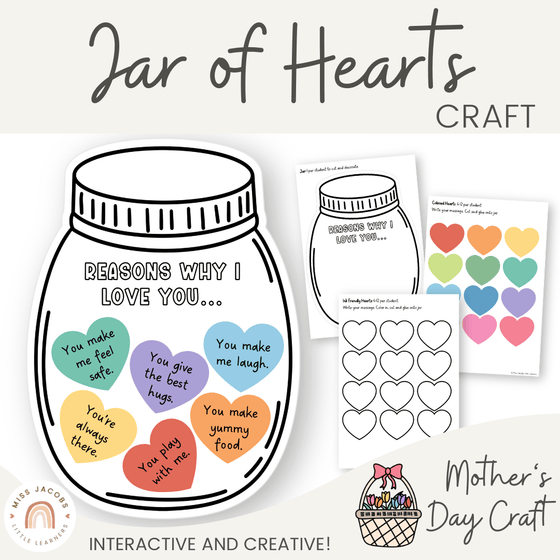 Mother’s Day Jar of Hearts Craft - Miss Jacobs Little Learners