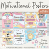 Motivational Classroom Posters | Growth Mindset Bulletin Board | Daisy Gingham Pastels | Editable - Miss Jacobs Little Learners