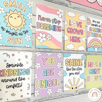 Motivational Classroom Posters - Daisy Gingham Pastels Decor – Miss ...
