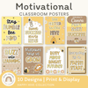 Motivational Classroom Posters - Happy Hive Classroom Decor - Miss Jacobs Little Learners