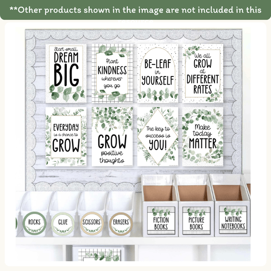 Motivational Classroom Posters - Modern Botanical Theme - MJLL – Miss ...