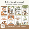 Motivational or Inspirational Posters - Woodland Theme Classroom Decor - Miss Jacobs Little Learners