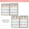Multiplication Charts and Times Table - Pastel Composition Notebook Math Decor - Miss Jacobs Little Learners