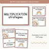 Multiplication Strategies Posters - Boho Neutrals Classroom Decor - Miss Jacobs Little Learners