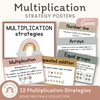 Multiplication Strategies Posters - Boho Neutrals Classroom Decor - Miss Jacobs Little Learners