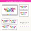 Multiplication Strategies Posters - Bright Classroom Decor - Miss Jacobs Little Learners