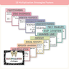 Multiplication Strategies Posters - Cutesy Pastel Math Decor - Miss Jacobs Little Learners