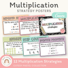 Multiplication Strategies Posters - Cutesy Pastel Math Decor - Miss Jacobs Little Learners