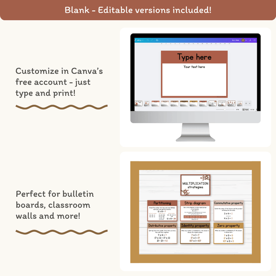 Multiplication Strategies Posters - Desert Neutrals Classroom Decor - Miss Jacobs Little Learners