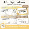 Multiplication Strategies Posters - Happy Hive Math Decor - Miss Jacobs Little Learners