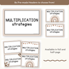 Multiplication Strategies Posters - Neutrals Classroom Decor - Miss Jacobs Little Learners