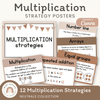 Multiplication Strategies Posters - Neutrals Classroom Decor - Miss Jacobs Little Learners