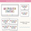 Multiplication Strategies Posters - Pastel Classroom Decor - Miss Jacobs Little Learners