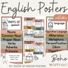 Neutral Toned English Posters Bundle | Boho Colour Palette - Miss Jacobs Little Learners